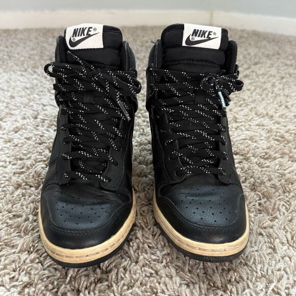 Nike Dunk Sky Hi Shoes Women’s Size 6 Black Wedge High Top Sneakers 644877-008 - Picture 7 of 11